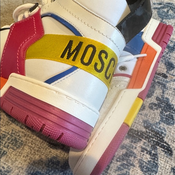 Amazing deal! Brand new- Moschino White, Red, and Yellow Sneakers- never worn - Picture 5 of 10